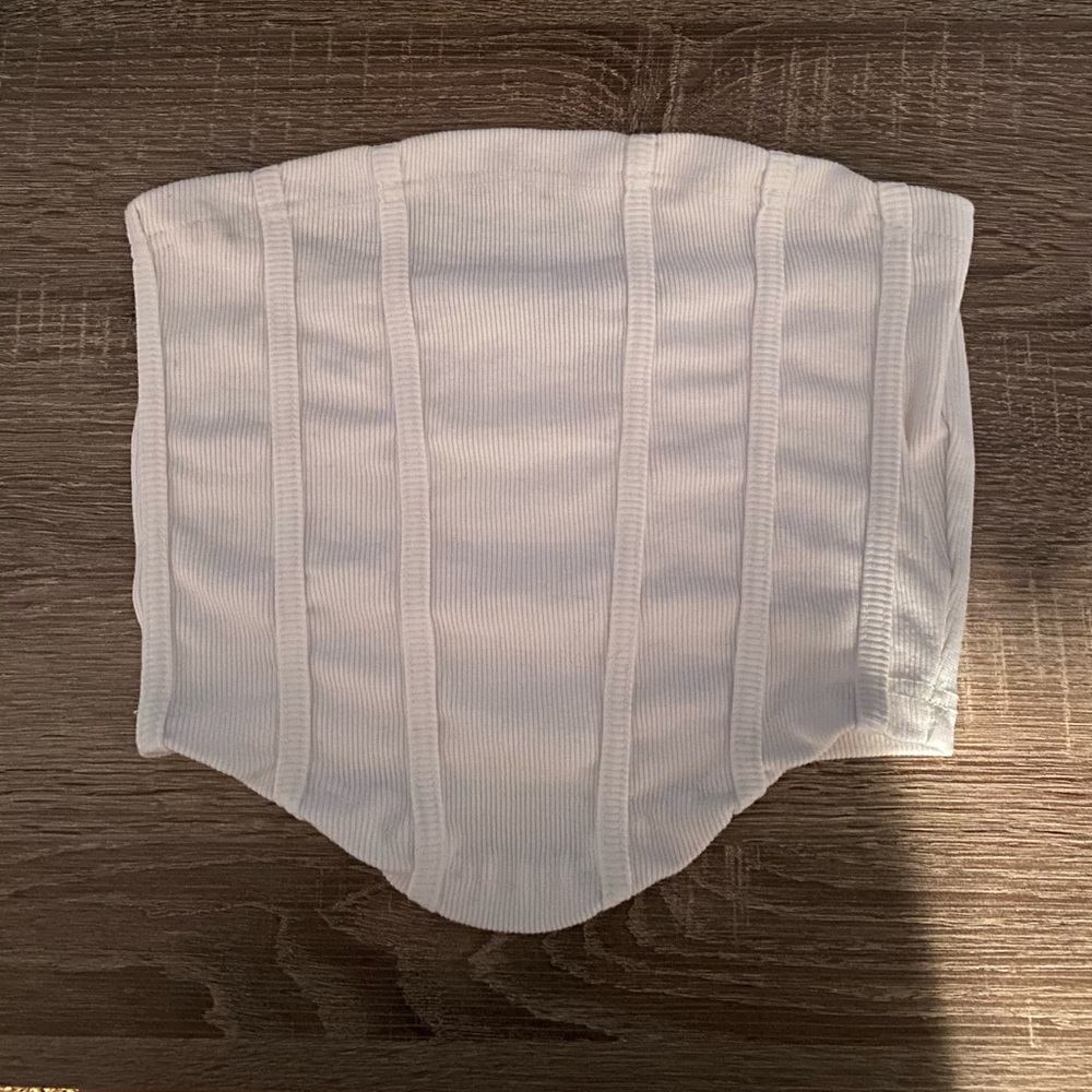 Bandeau corset-like top